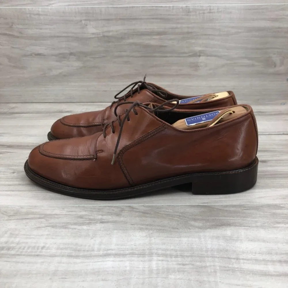 Vito Rufolo Shoes Mens 8.5M Brown Leather Lace Up Derby Oxfords